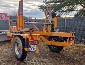 Przyczepa kablowa SANTER 6080TR 6 tonowa z napędem bębna, 80 km/h holowanie