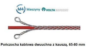 Pończocha opończa kablowa 65-80 mm, dwuuchna z kauszą